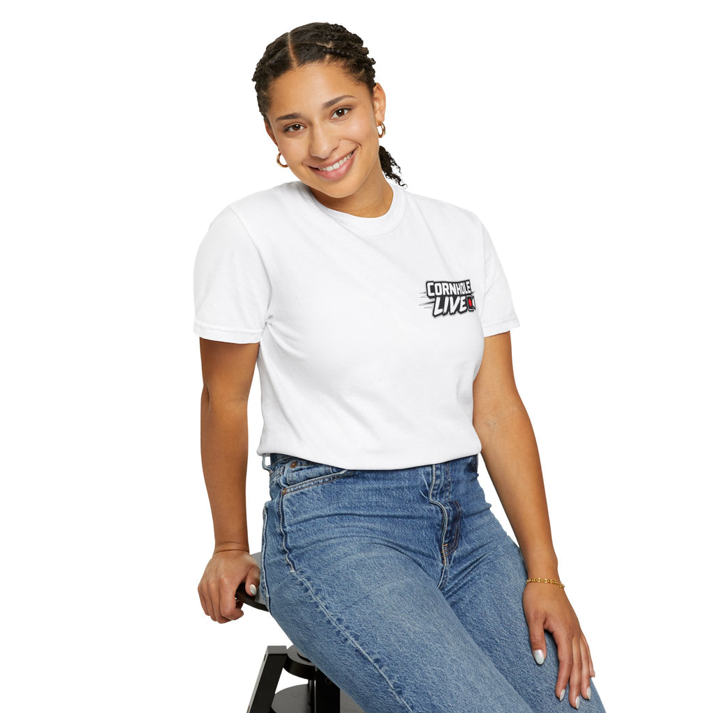 Cornhole Live T-Shirt — Cornhole Live Logo Tee (Front & Back)