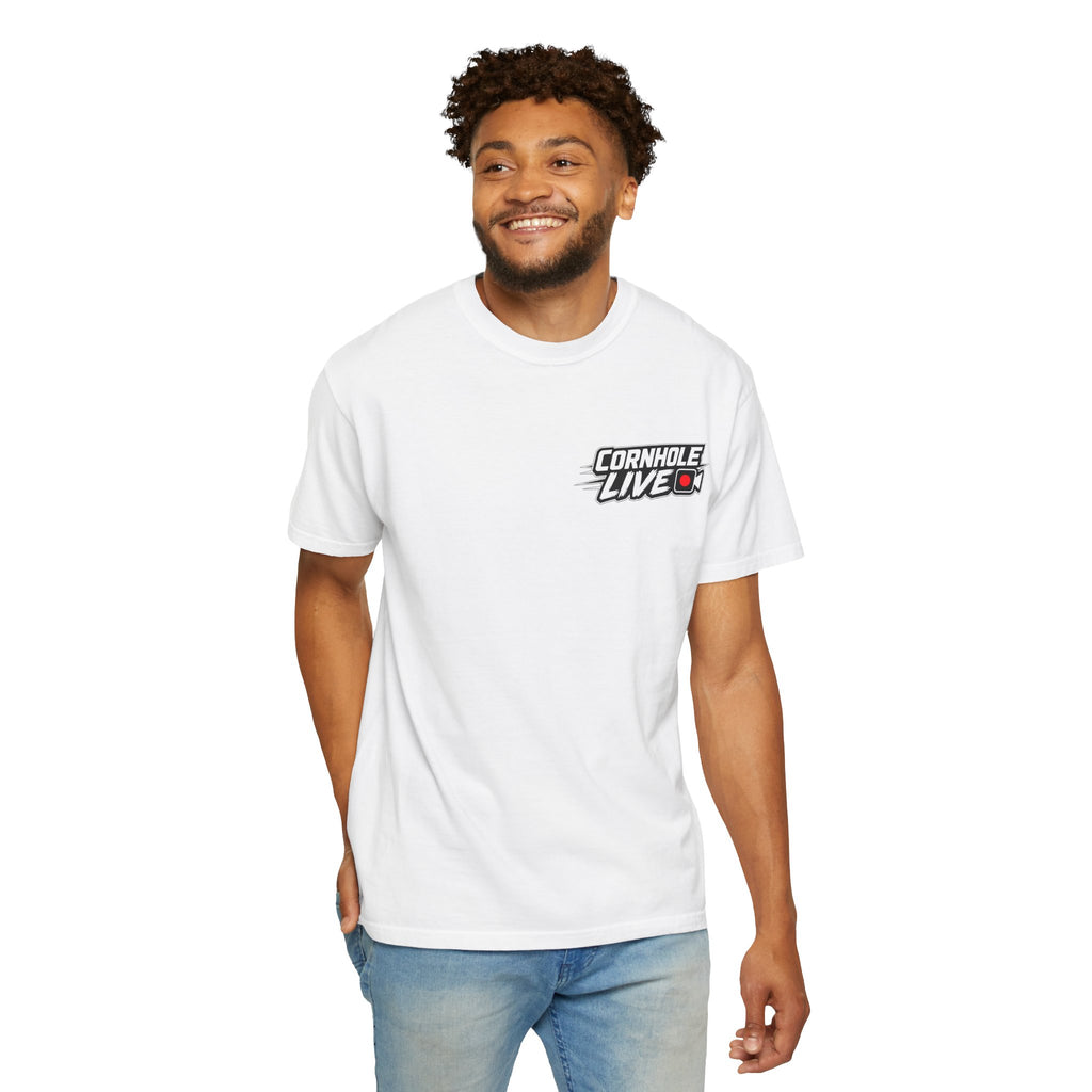 Cornhole Live T-Shirt — Cornhole Live Logo Tee (Front & Back)