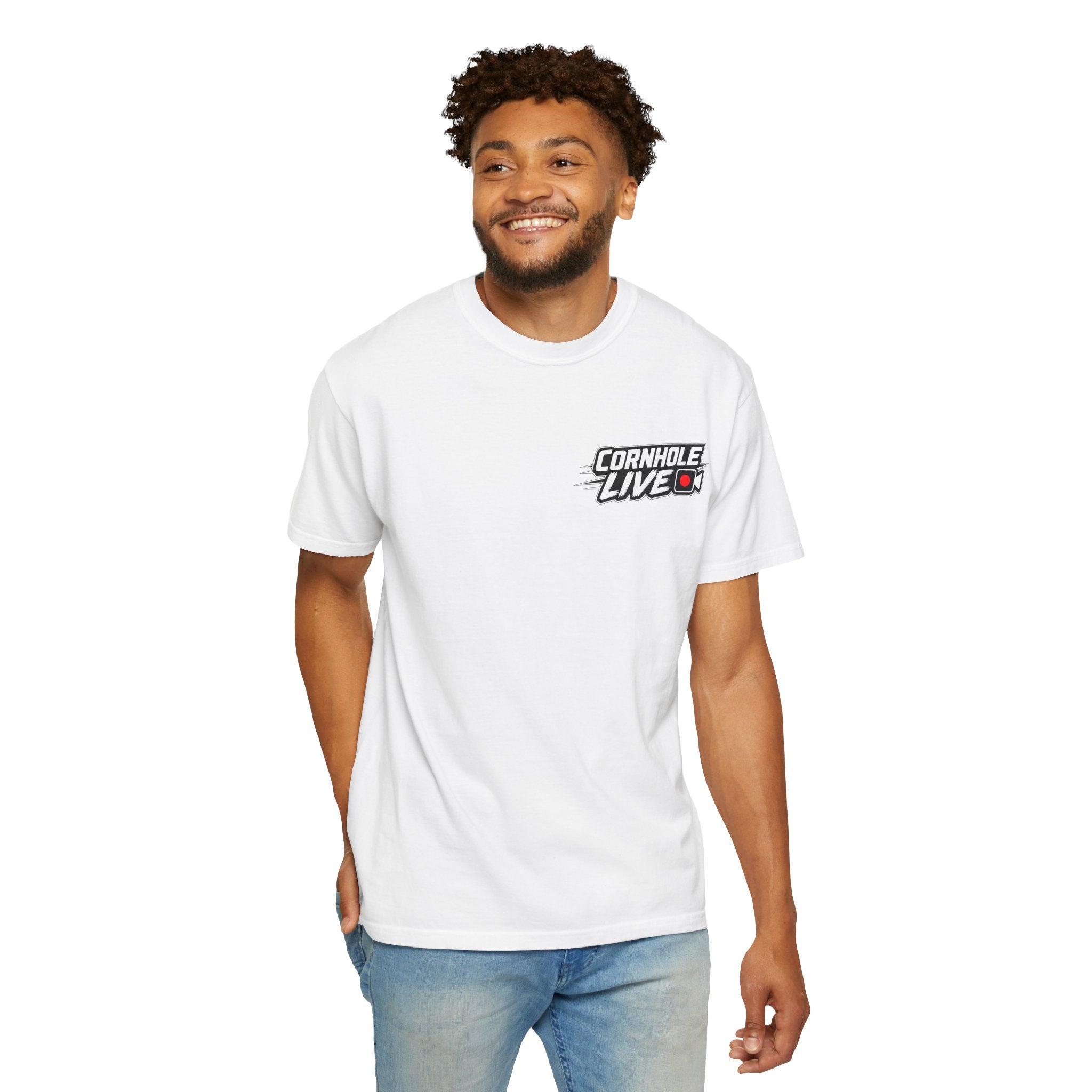 Cornhole Live T-Shirt — Cornhole Live Logo Tee (Front & Back)